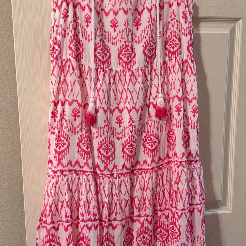 Tommy Bahama Pink and White Maxi Skirt